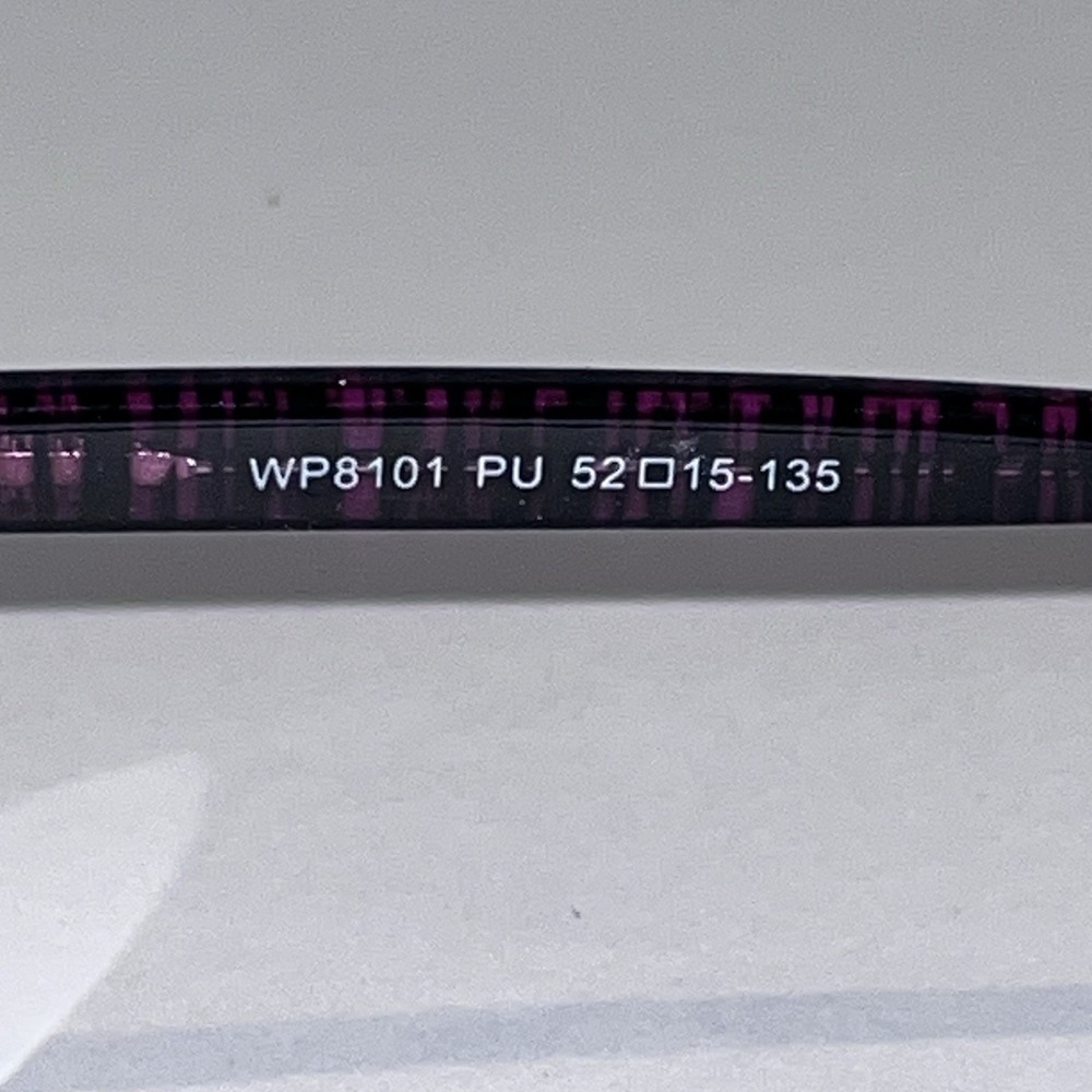 Eyeglasses‎ Frame WP8101 PU Women's Purple Plastic Full Rim Square 52-15-135 - Picture 5 of 9